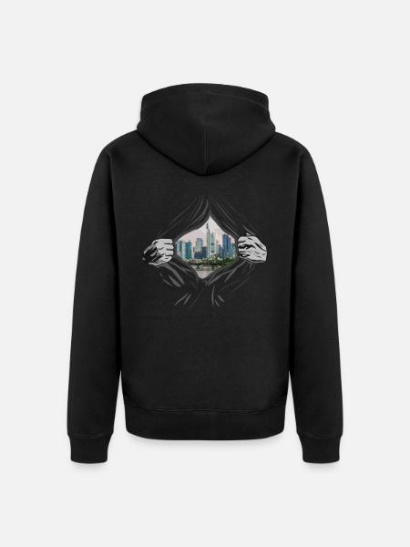 Francfort - Veste à capuche bio Premium Unisexe - noir