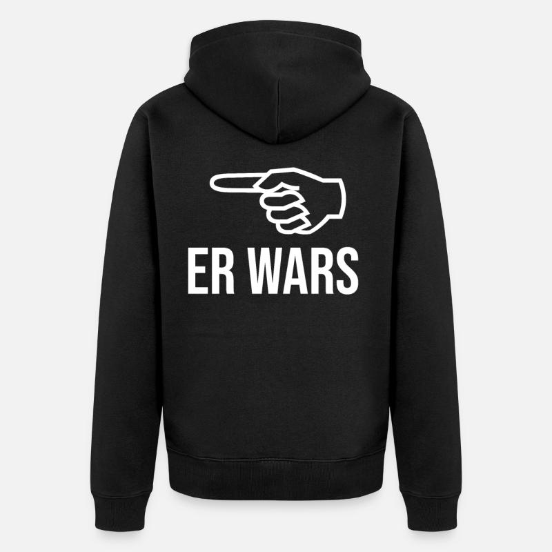 Er wars - Unisex Premium Bio Zip Hoodie - Schwarz