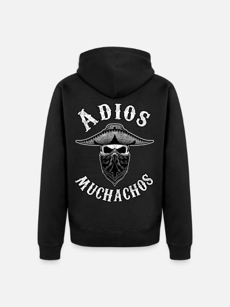 adios Muchachos - Unisex Premium Bio Zip Hoodie - Schwarz