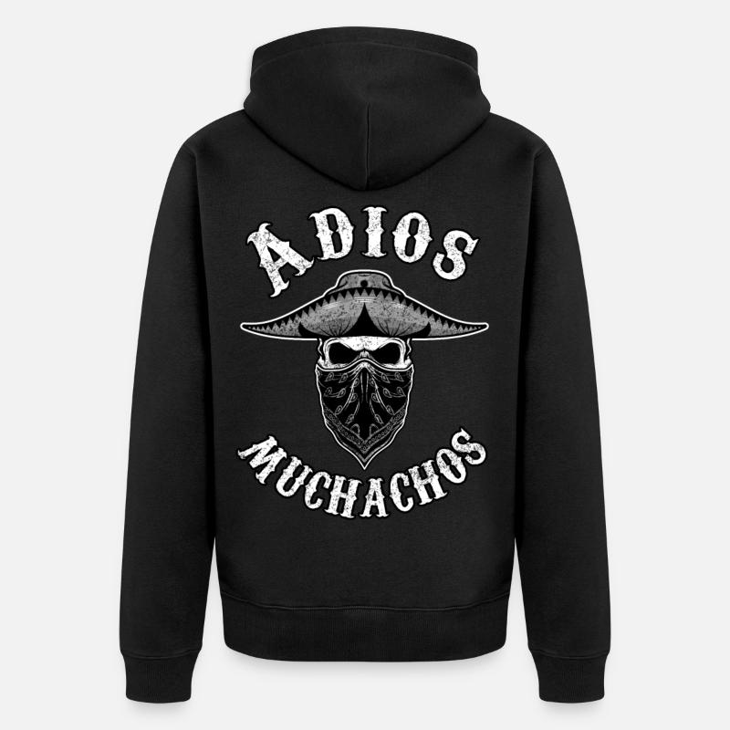 adios muchachos - Veste à capuche bio Premium Unisexe - noir