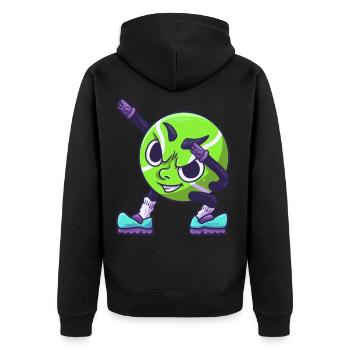 Dabbing tennis sport kids gift - Unisex Premium Organic Zip Hoodie - black - Back - Nico (187cm)