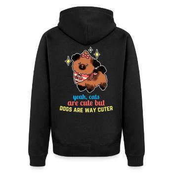 I Think I´ve Had Enough Beer Bier - Unisex Premium Bio Zip Hoodie - Schwarz - Hinten - Nico (187cm)