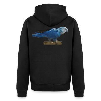 Ara de Spix - Veste à capuche bio Premium Unisexe - noir - Dos - Nico (187cm)