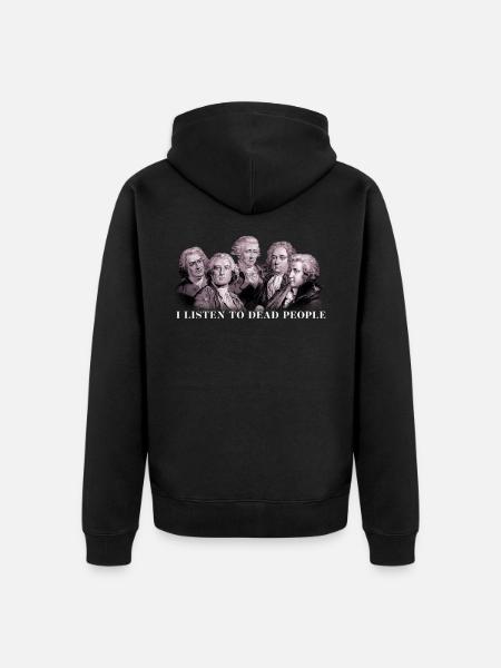 Musique classique Bach Gluck Beethoven Haydn Mozart - Veste à capuche bio Premium Unisexe - noir