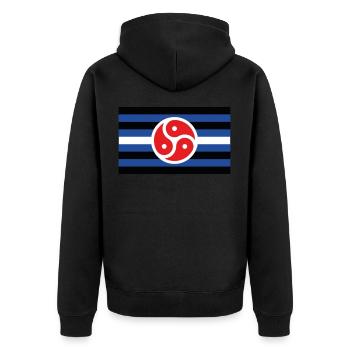 BDSM Flagge Symbol Dom Sub Fetisch Kinky Sex DDLG - Veste à capuche bio Premium Unisexe - noir - Dos - Nico (187cm)