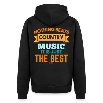 Countrymusik Western America Linedance - Veste à capuche bio Premium Unisexe - noir - Dos - Nico (187cm)