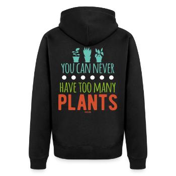 Garden Flowers Plants Gardener Gift - Unisex Premium Organic Zip Hoodie - black - Back - Nico (187cm)