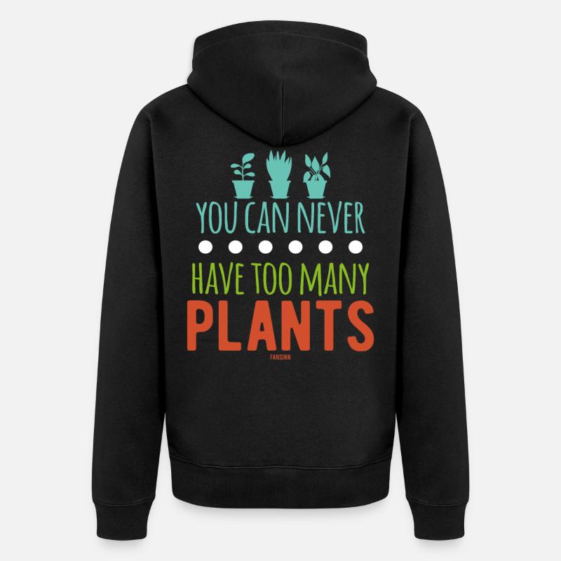 Jardin fleurs plantes cadeau jardinier - Veste à capuche bio Premium Unisexe - noir