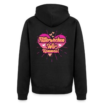 Funny honeymoon honeymoon gift - Unisex Premium Organic Zip Hoodie - black - Back - Nico (187cm)