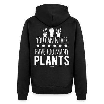 Gift Idea Hobby Gardener Garden Flower - Unisex Premium Organic Zip Hoodie - black - Back - Nico (187cm)