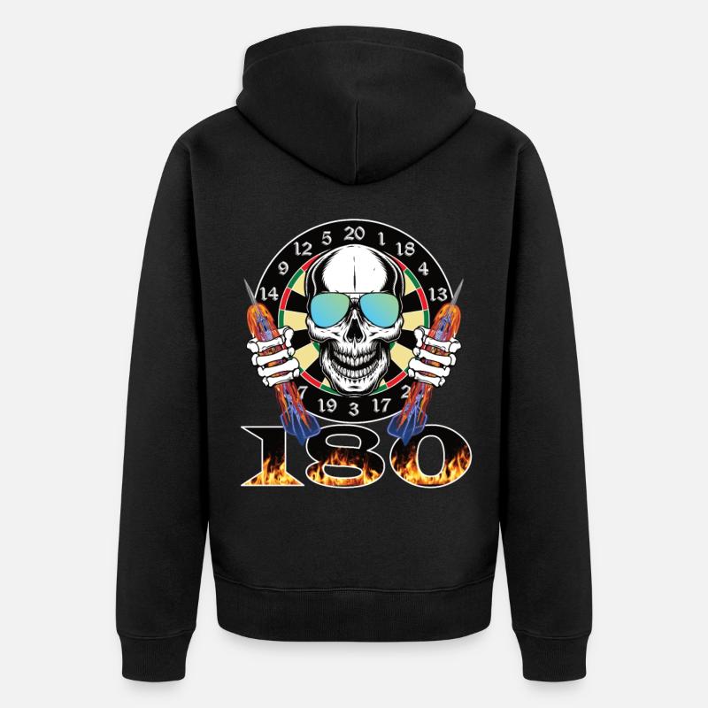 Dart 180 flèches brûlantes - Veste à capuche bio Premium Unisexe - noir