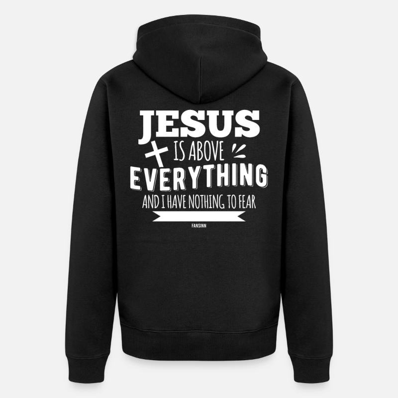 jésus - Veste à capuche bio Premium Unisexe - noir