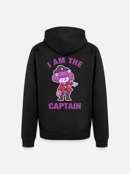 Kapitän Mädchen - Unisex Premium Bio Zip Hoodie - Schwarz