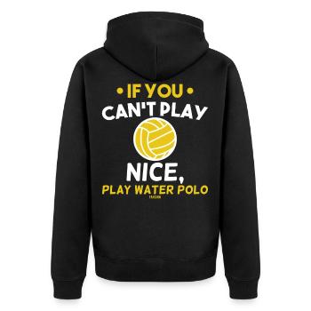Dire drôle de water-polo - Veste à capuche bio Premium Unisexe - noir - Dos - Nico (187cm)