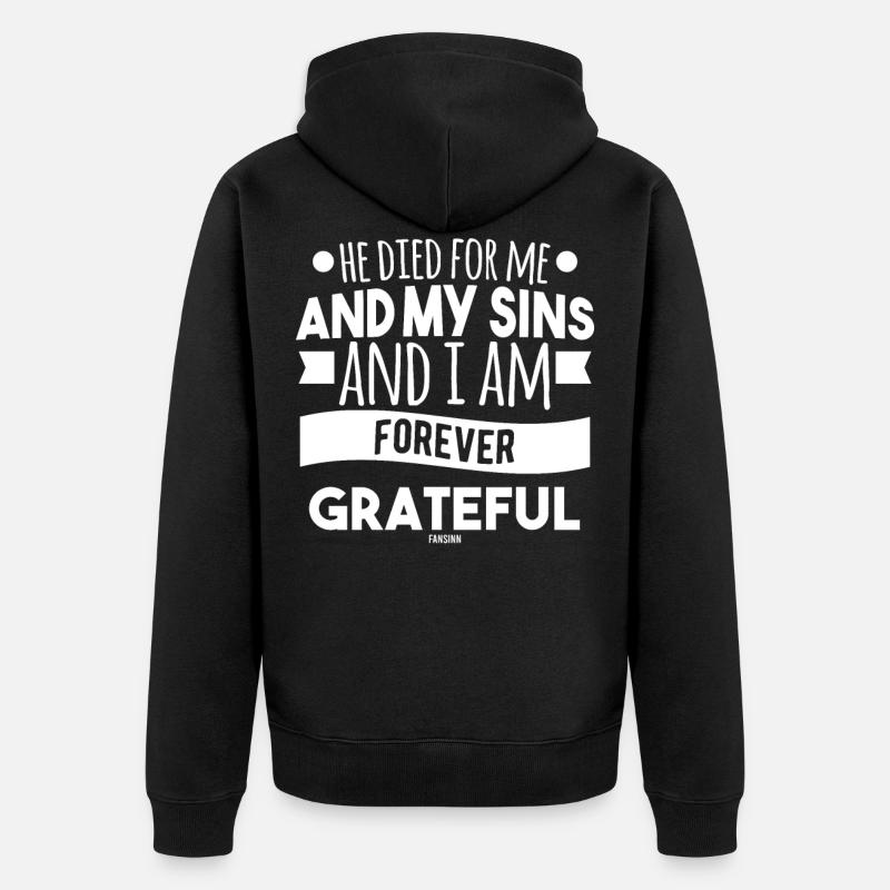 dicton catholique jésus christ - Veste à capuche bio Premium Unisexe - noir