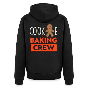Cookie Baking Crew - Cute gift for the cookie - Unisex Premium Organic Zip Hoodie - black - Back - Nico (187cm)