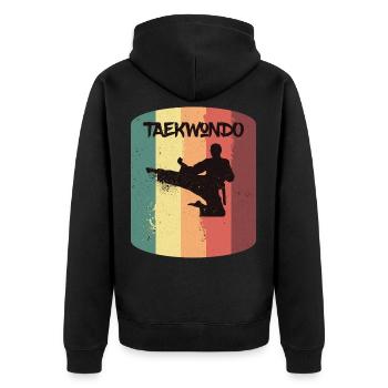Tae Kwon Do - Taekwondo - Martial Arts Gift - Unisex Premium Organic Zip Hoodie - black - Back - Nico (187cm)