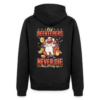 Apiculteur apiculture abeilles nid d'abeille disant cadeau - Veste à capuche bio Premium Unisexe - noir - Dos - Nico (187cm)