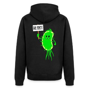 Microbiology Virus Gene Biology Teacher - Unisex Premium Bio Zip Hoodie - Schwarz - Hinten - Nico (187cm)