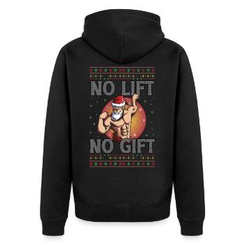 Moche Noël Fitness Sport Gym Santa Claus - Veste à capuche bio Premium Unisexe - noir - Dos - Nico (187cm)