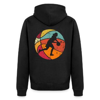 Basketball Frauenmannschaft Frauen Retro Vintage - Veste à capuche bio Premium Unisexe - noir - Dos - Nico (187cm)