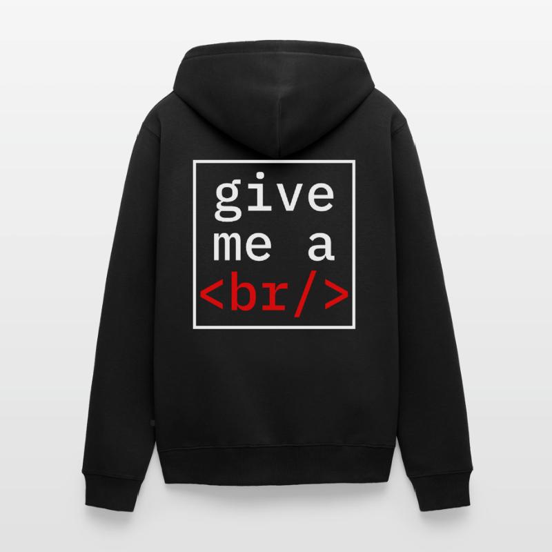 Coder Coding Pause Programmierer Unisex Premium Bio Zip Hoodie