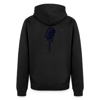 Defektes Vintage-Mikrofon - Unisex Premium Bio Zip Hoodie - Schwarz - Hinten - Nico (187cm)