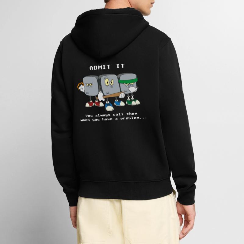 Informatiker Programmierer Strg Alt Entf Computer Unisex Premium Bio Zip Hoodie