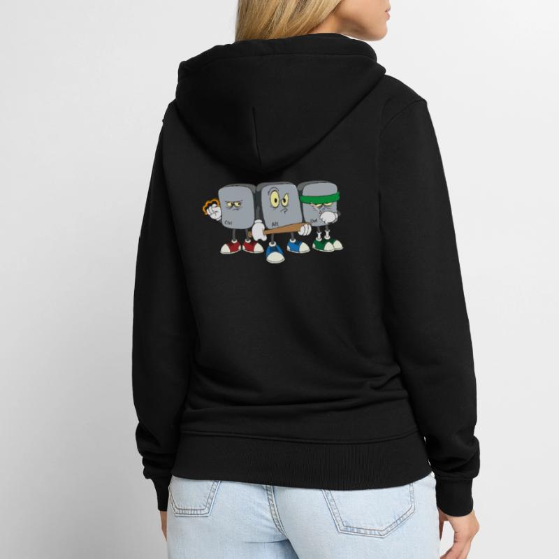 Strg Alt Entf Computer Informatiker Programmierer Unisex Premium Bio Zip Hoodie