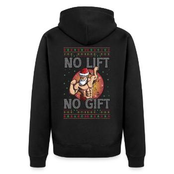 Moche Noël Fitness Sport Gym Santa Claus - Veste à capuche bio Premium Unisexe - noir - Dos - Nico (187cm)