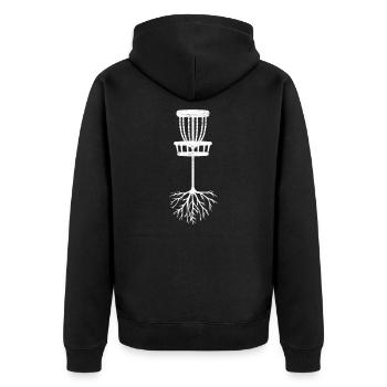 Cool disque golf graphismes cadeau panier racines - Veste à capuche bio Premium Unisexe - noir - Dos - Nico (187cm)