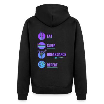 Danseur de danse hip hop breakdance disant cadeau - Veste à capuche bio Premium Unisexe - noir - Dos - Nico (187cm)