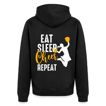 Eat Sleep Cheer Repeat - Danse douce de cheerleading - Veste à capuche bio Premium Unisexe - noir - Dos - Nico (187cm)