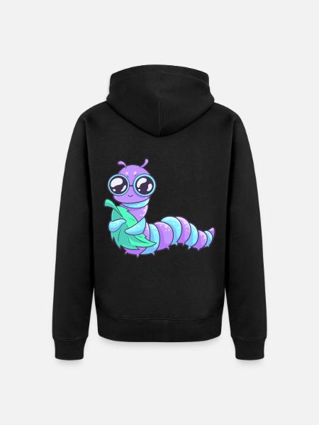 Papillon chenille - Veste à capuche bio Premium Unisexe - noir