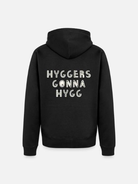 Hygge Hyggelig Skandinavien Hyggers Gonna Hygg - Premium økologisk unisex-hættejakke - sort