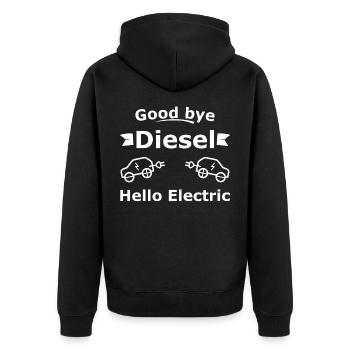 Voiture électrique - Veste à capuche bio Premium Unisexe - noir - Dos - Nico (187cm)