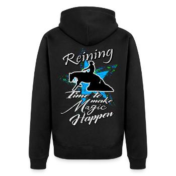 Reining Quarter Horse WesternReiten QH Chevaux - Veste à capuche bio Premium Unisexe - noir - Dos - Nico (187cm)