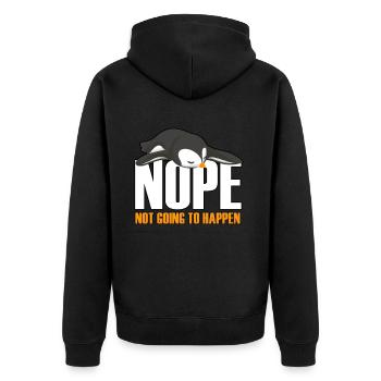 Ne pas faire de la pêche - Veste à capuche bio Premium Unisexe - noir - Dos - Nico (187cm)