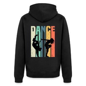 Danseur de danse hip hop breakdance disant cadeau - Veste à capuche bio Premium Unisexe - noir - Dos - Nico (187cm)