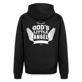 Baby child angel god jesus christ - Unisex Premium Organic Zip Hoodie - black - Back - Nico (187cm)