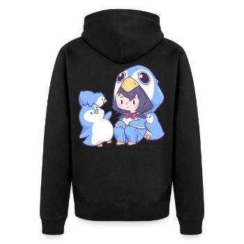 Costume de pingouin fille Pôle Sud Pôle Nord - Veste à capuche bio Premium Unisexe - noir - Dos - Nico (187cm)
