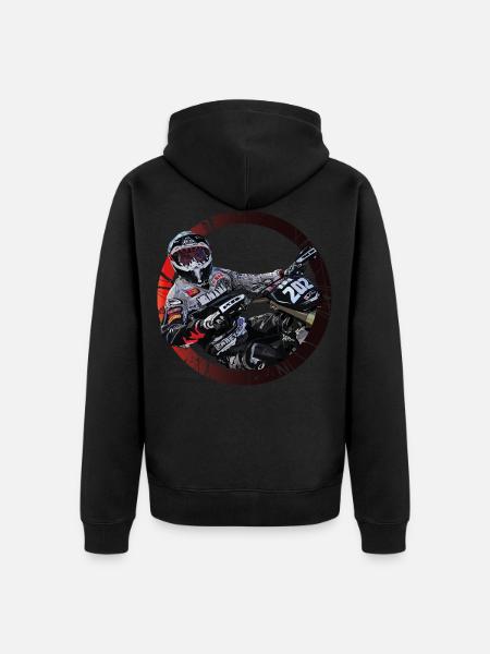 Motocross - Unisex Premium Organic Zip Hoodie - black