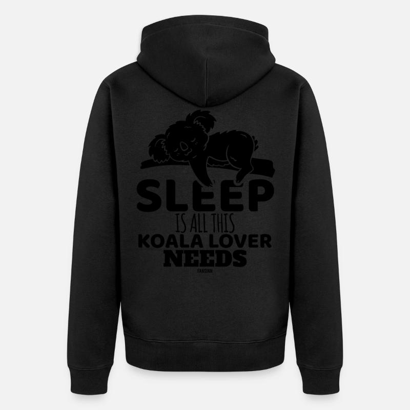 Koala - Veste à capuche bio Premium Unisexe - noir