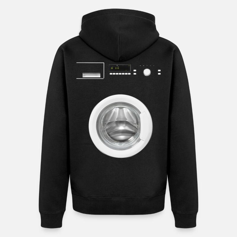Les gens comme machine à laver cadeau drôle - Veste à capuche bio Premium Unisexe - noir