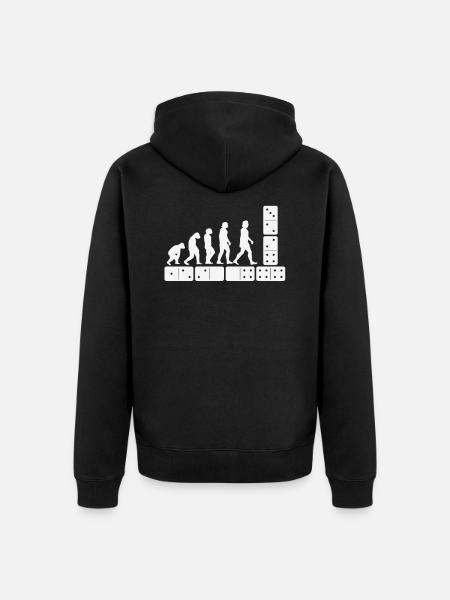 Domino Evolution Dominoes Evo - Unisex Premium Organic Zip Hoodie - black