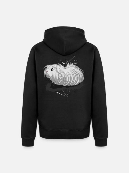 Peruvian guinea pig - Unisex Premium Organic Zip Hoodie - black