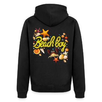 Beach boy - Veste à capuche bio Premium Unisexe - noir - Dos - Nico (187cm)