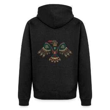 Rabe Signes du zodiaque Amérindiens - Veste à capuche bio Premium Unisexe - noir - Dos - Nico (187cm)