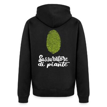 Giardiniere Giardino sussuatore di piante - Unisex Premium Bio Zip Hoodie - Schwarz - Hinten - Nico (187cm)
