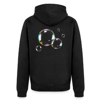 Seifenblase, Soap Bubble, Art, Color, Vintage - Unisex Premium Organic Zip Hoodie - black - Back - Nico (187cm)